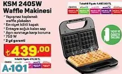 KİWİ KSM 2405W WAFFLE MAKİNESİ KİWİ KSM 2405W WAFFLE MAKİNESİ